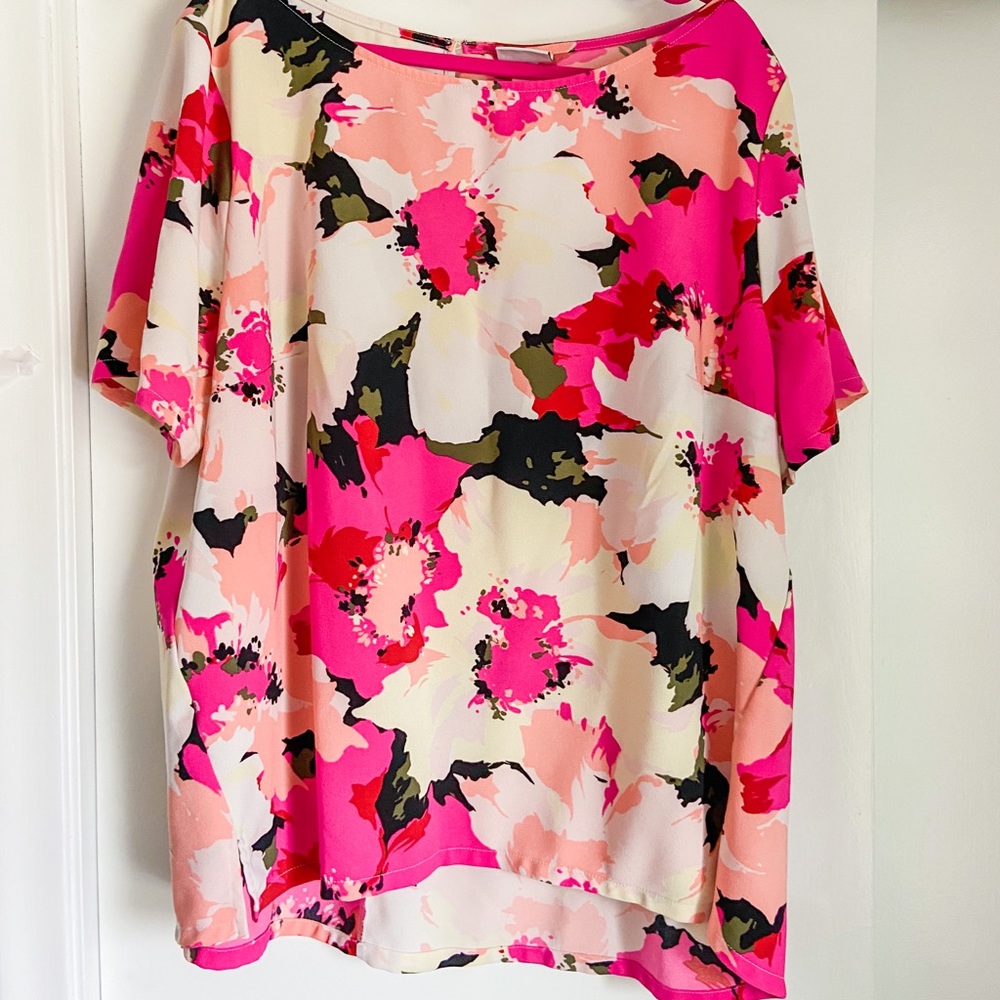 Ava & Viv Chiffon Floral Blouse